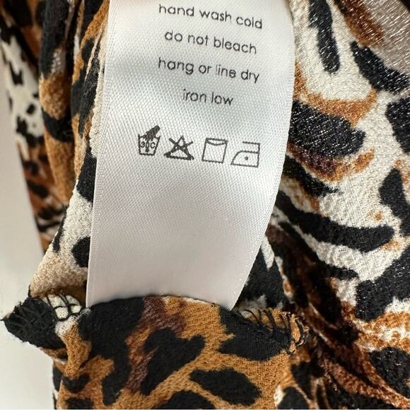 Naked Wardrobe Tiger Print Crisscross Back Slip Cocktail Dress Small Mob Wife - Picture 12 of 12